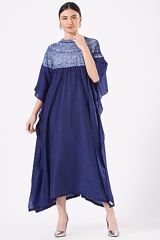 Navy Tie-Dye Kaftan by Medium