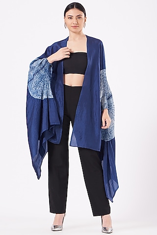 Navy Tie-Dye Cape by Medium