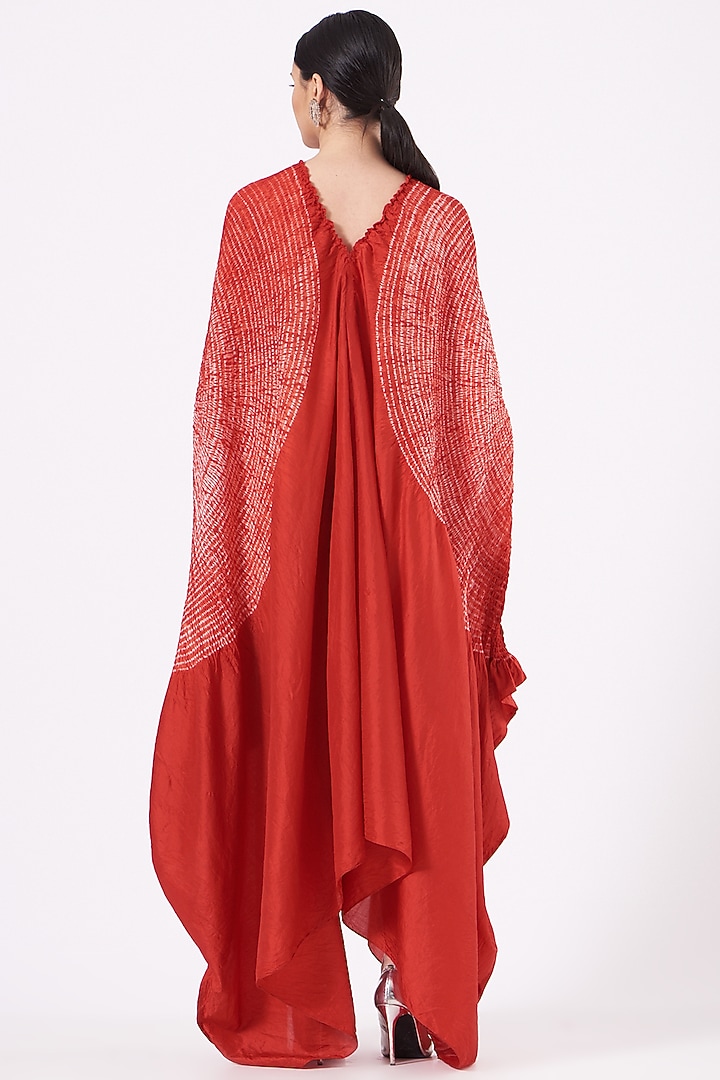 Red Tie-Dye Vacation Dress by Medium at Pernia's Pop Up Shop