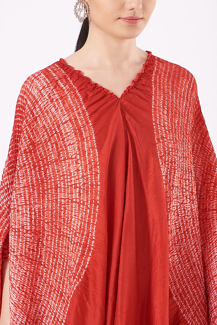 Red Tie-Dye Vacation Dress by Medium at Pernia's Pop Up Shop