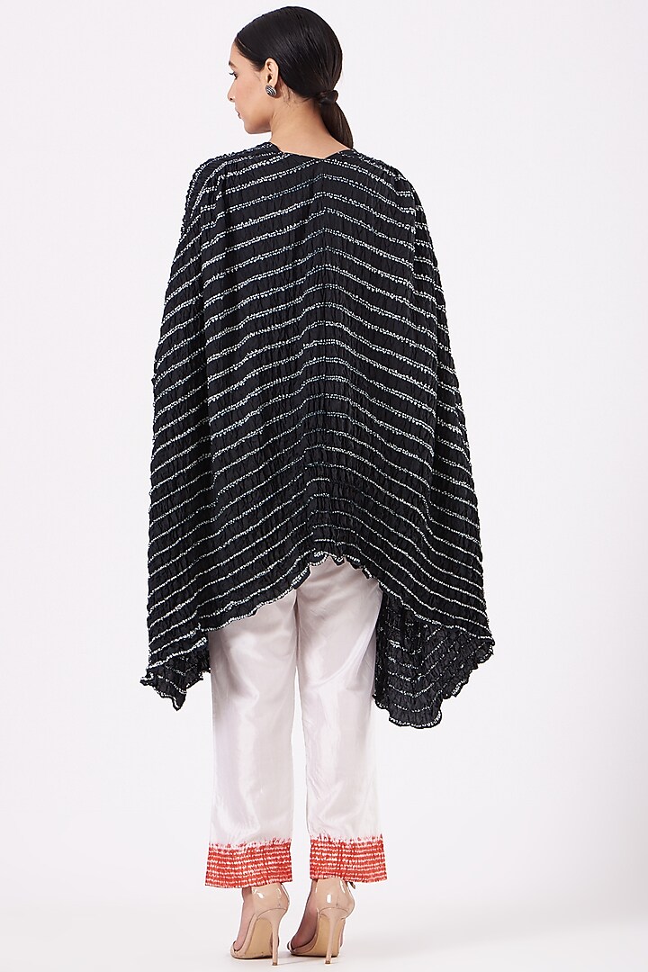 Black Hand Dyed Cape by Medium at Pernia's Pop Up Shop