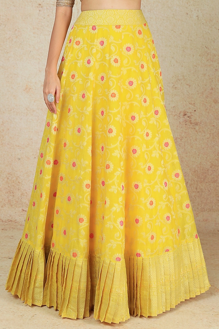 Yellow Embroidered Wedding Lehenga Set by Megha Kapoor Label at Pernia's Pop Up Shop
