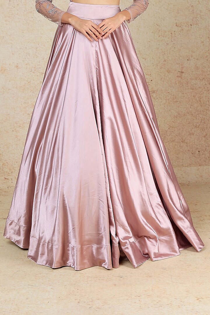 Mauve Polyester Wedding Lehenga Set by Megha Kapoor Label at Pernia's Pop Up Shop