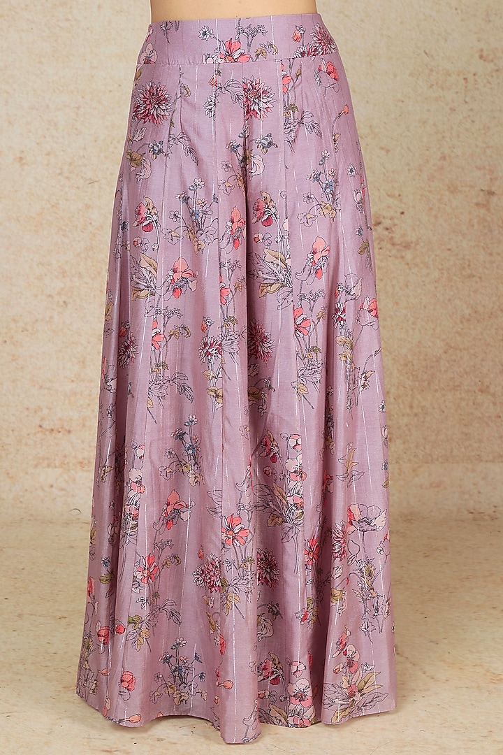 Lavender Printed Wedding Sharara Set by Megha Kapoor Label at Pernia's Pop Up Shop