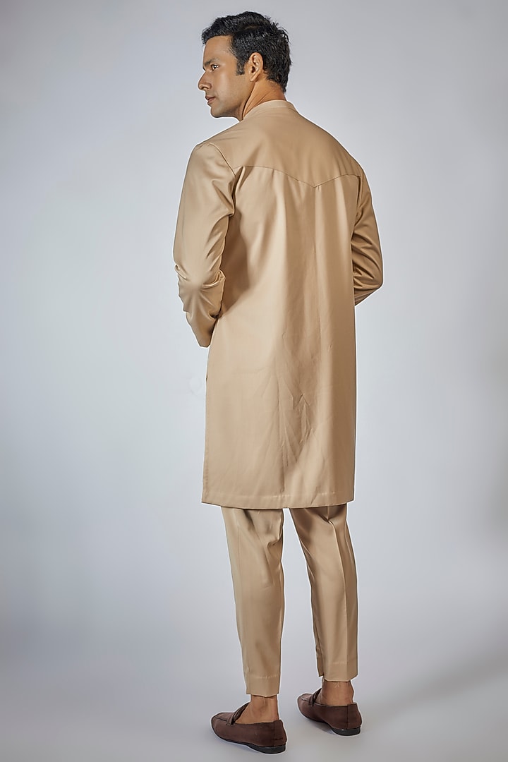 Beige Suit Kurta Set by Megha Kapoor Label Men at Pernia's Pop Up Shop
