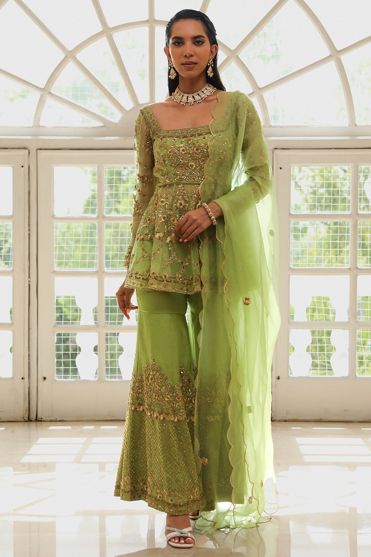 Green Sharara Suit Indian Pakistani Wedding Wear for Women, Readymade  Stitched Salwar Kameez, Pakistani Suits, Designer Salwar Kameez - Etsy