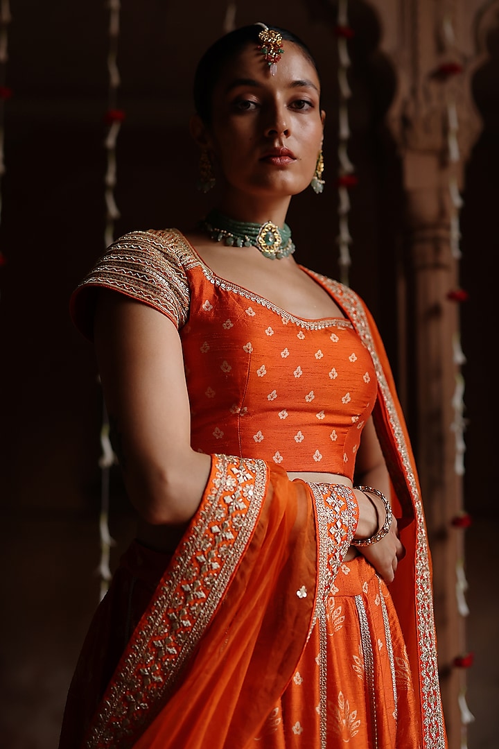 orange dress jewellery combination Orange Dress Ke Sath Jewellery Combination