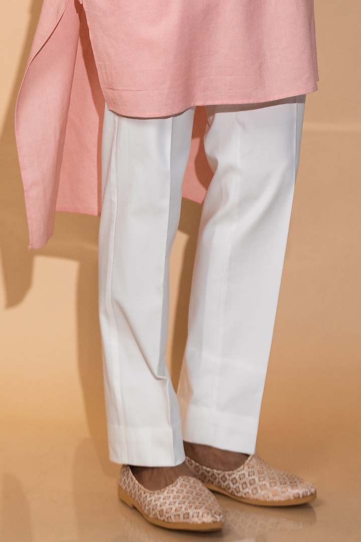 Pink Khadi Indowestern Jacket Set by Medhavini Khaitan at Pernia's Pop Up Shop