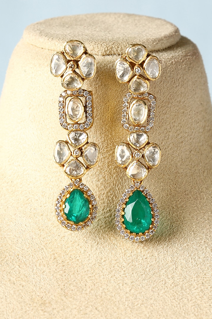 White Finish Moissanite Temple Necklace Set In Sterling Silver by Mero at Pernia's Pop Up Shop