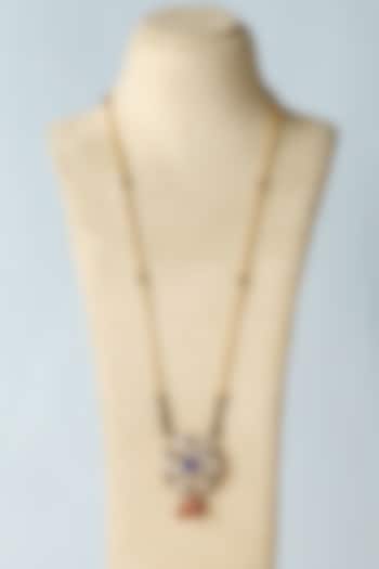 White Finish Moissanite Temple Necklace In Sterling Silver by Mero at Pernia's Pop Up Shop