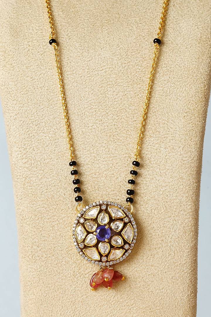 White Finish Moissanite Temple Necklace In Sterling Silver by Mero at Pernia's Pop Up Shop