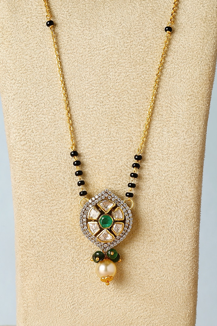 White Finish Moissanite Temple Necklace In Sterling Silver by Mero at Pernia's Pop Up Shop