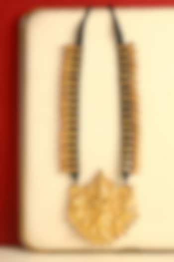 Gold Finish Temple Necklace In Sterling Silver by Mero at Pernia's Pop Up Shop