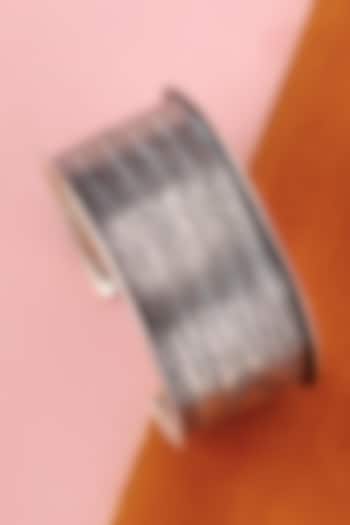 White Finish Temple Bangle In Sterling Silver by Mero at Pernia's Pop Up Shop