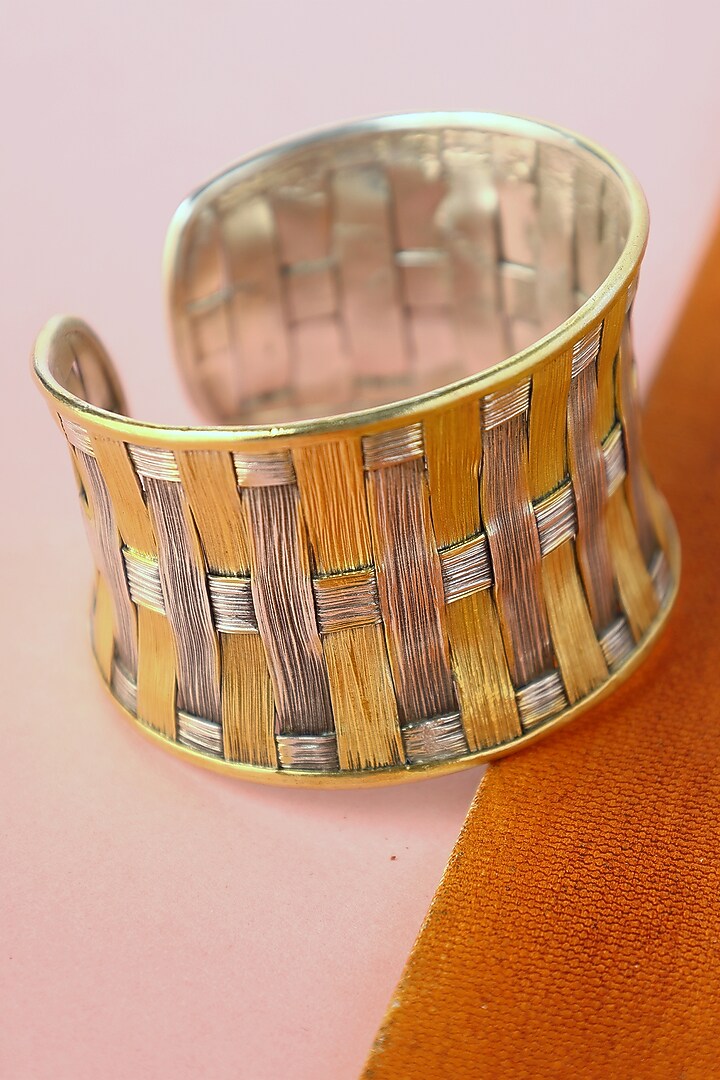 White Finish Temple Bangle In Sterling Silver by Mero at Pernia's Pop Up Shop