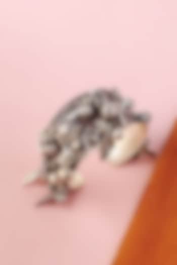 White Finish Temple Bangle In Sterling Silver by Mero at Pernia's Pop Up Shop