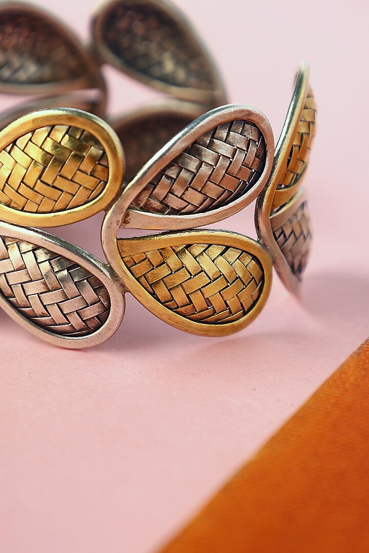 White Finish Temple Bangle In Sterling Silver by Mero at Pernia's Pop Up Shop