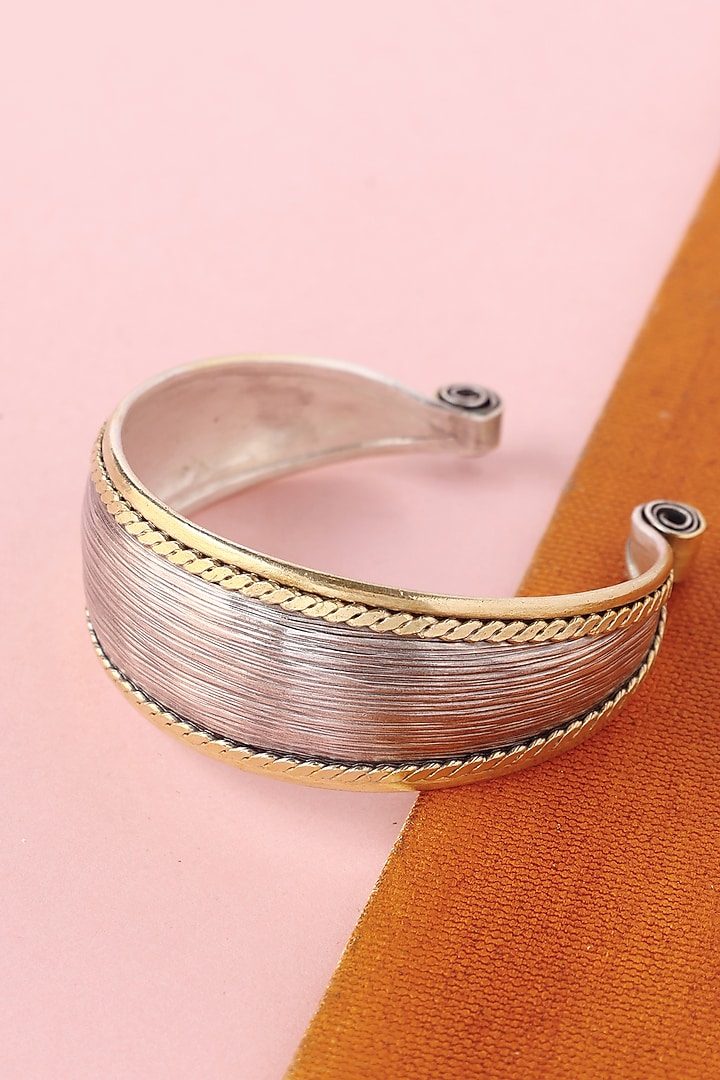 White Finish Temple Bangle In Sterling Silver by Mero at Pernia's Pop Up Shop