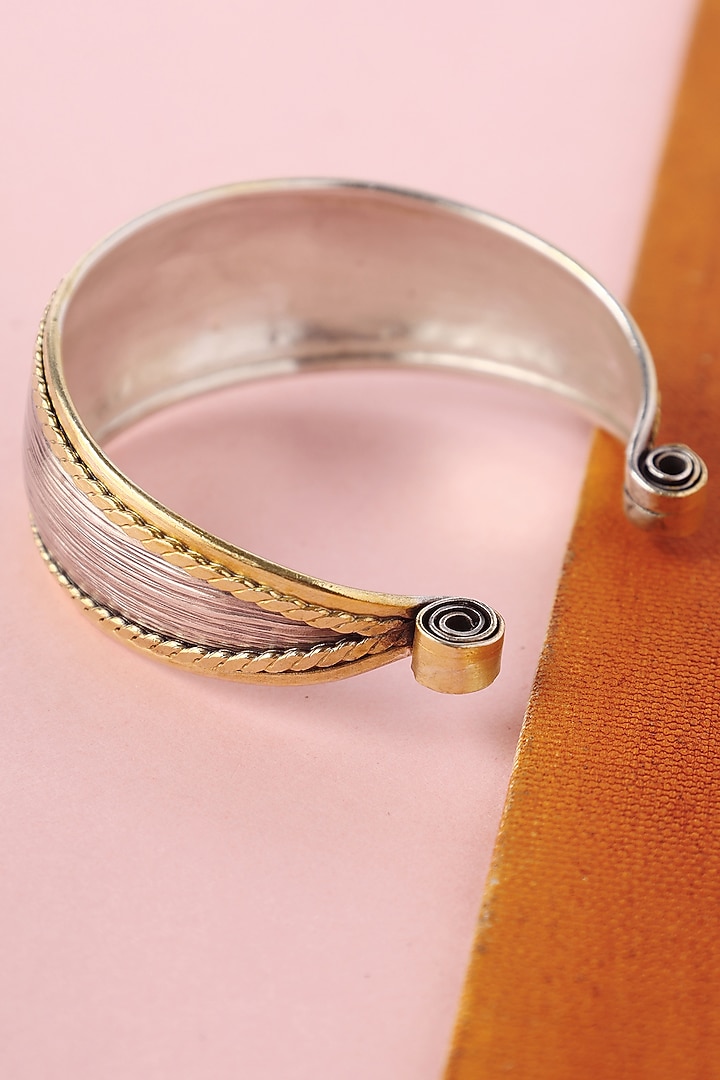 White Finish Temple Bangle In Sterling Silver by Mero at Pernia's Pop Up Shop