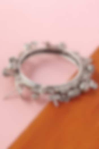 White Finish Temple Bangle In Sterling Silver by Mero at Pernia's Pop Up Shop