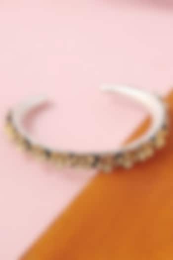 White Finish Temple Bangle In Sterling Silver by Mero at Pernia's Pop Up Shop