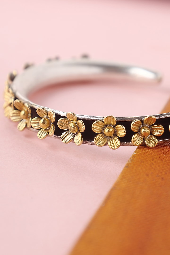 White Finish Temple Bangle In Sterling Silver by Mero at Pernia's Pop Up Shop