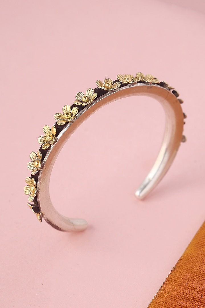 White Finish Temple Bangle In Sterling Silver by Mero at Pernia's Pop Up Shop