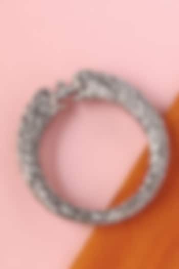 White Finish Temple Bangle In Sterling Silver by Mero at Pernia's Pop Up Shop