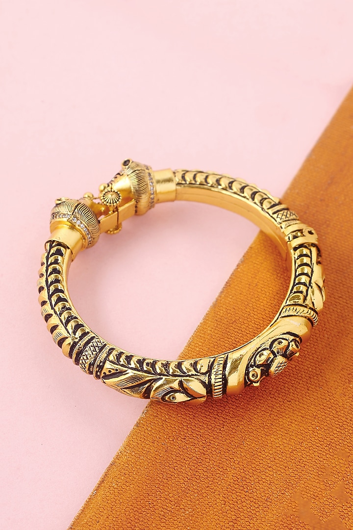 White Finish Temple Bangle In Sterling Silver by Mero at Pernia's Pop Up Shop