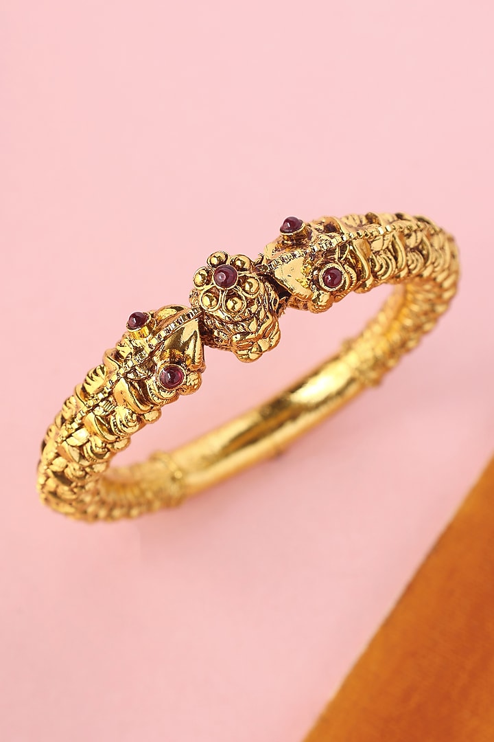 White Finish Temple Bangle In Sterling Silver by Mero at Pernia's Pop Up Shop