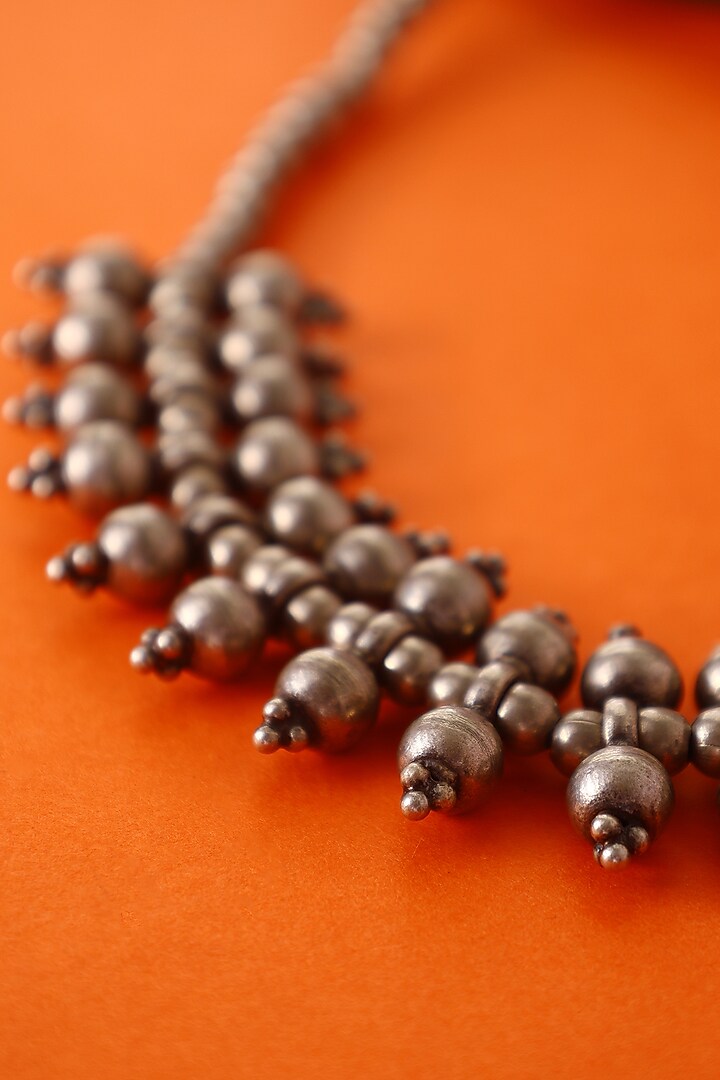White Finish Temple Necklace In Sterling Silver by Mero at Pernia's Pop Up Shop