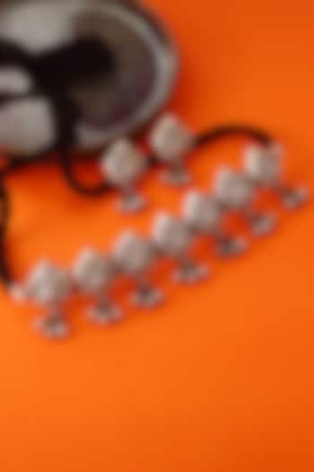 White Finish Temple Necklace Set In Sterling Silver by Mero at Pernia's Pop Up Shop