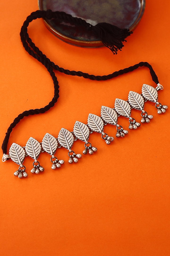 White Finish Temple Necklace In Sterling Silver by Mero at Pernia's Pop Up Shop