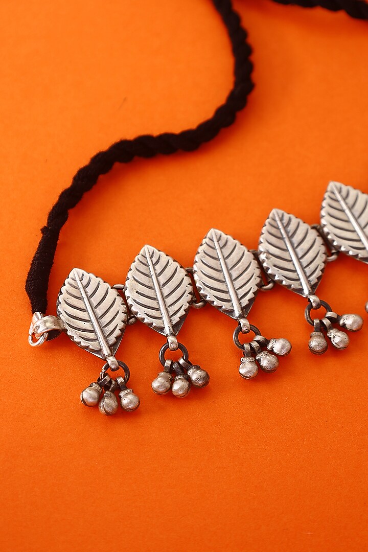 White Finish Temple Necklace In Sterling Silver by Mero at Pernia's Pop Up Shop