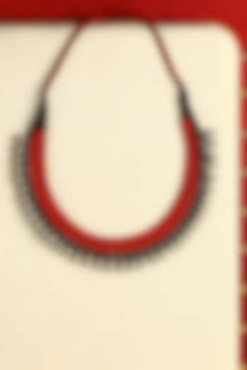 White Finish Temple Necklace In Sterling Silver by Mero at Pernia's Pop Up Shop