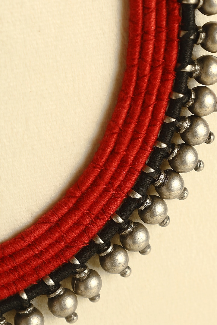 White Finish Temple Necklace In Sterling Silver by Mero at Pernia's Pop Up Shop
