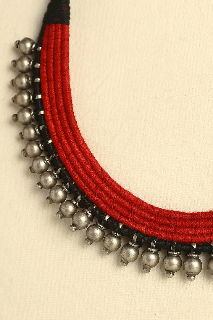 White Finish Temple Necklace In Sterling Silver by Mero at Pernia's Pop Up Shop