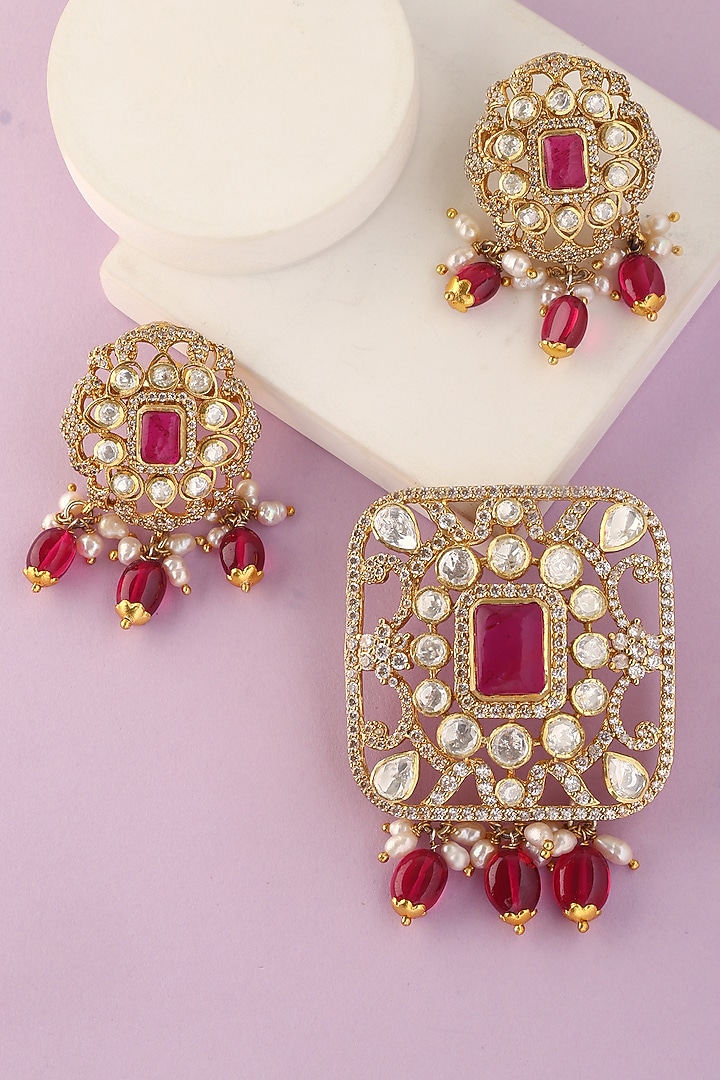 White Finish Moissanite Pendant Set In Sterling Silver by Mero at Pernia's Pop Up Shop