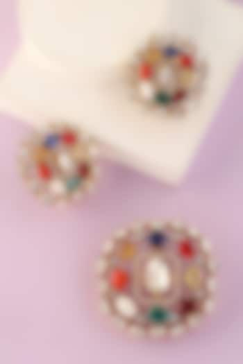 White Finish Moissanite Pendant Set In Sterling Silver by Mero at Pernia's Pop Up Shop