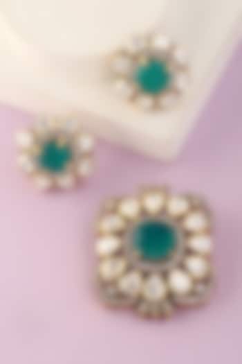 White Finish Moissanite Pendant Set In Sterling Silver by Mero at Pernia's Pop Up Shop