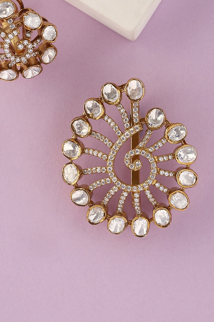 White Finish Moissanite Pendant Set In Sterling Silver by Mero at Pernia's Pop Up Shop