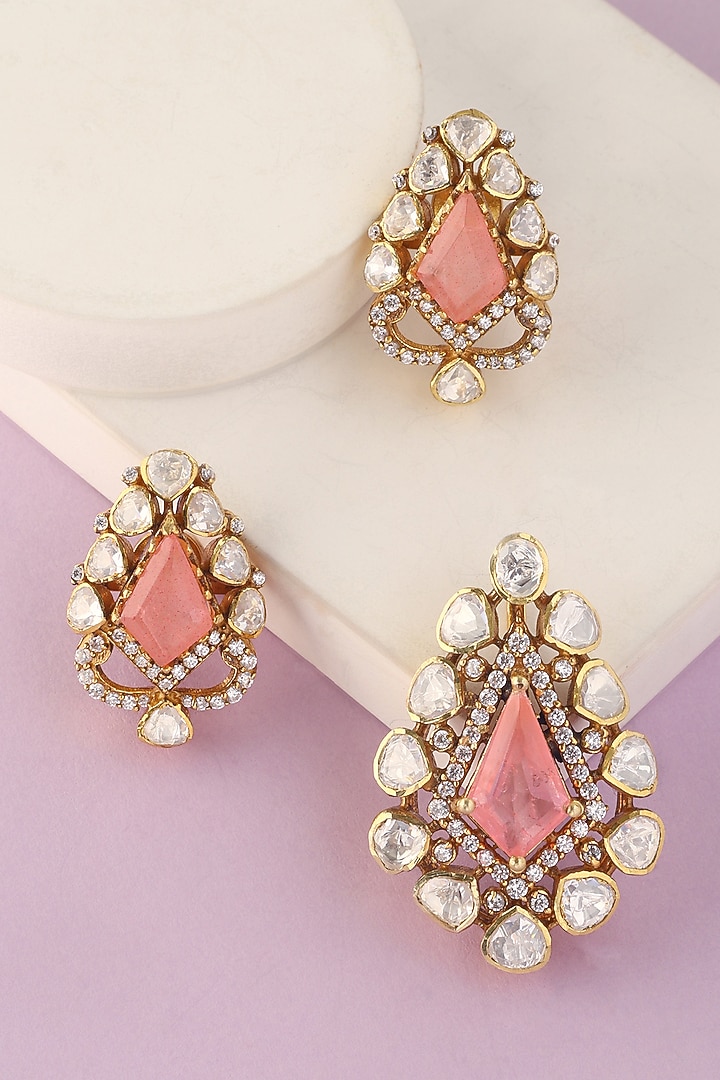 White Finish Moissanite Pendant Set In Sterling Silver by Mero at Pernia's Pop Up Shop