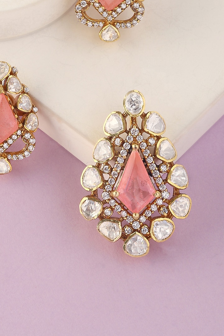 White Finish Moissanite Pendant Set In Sterling Silver by Mero at Pernia's Pop Up Shop