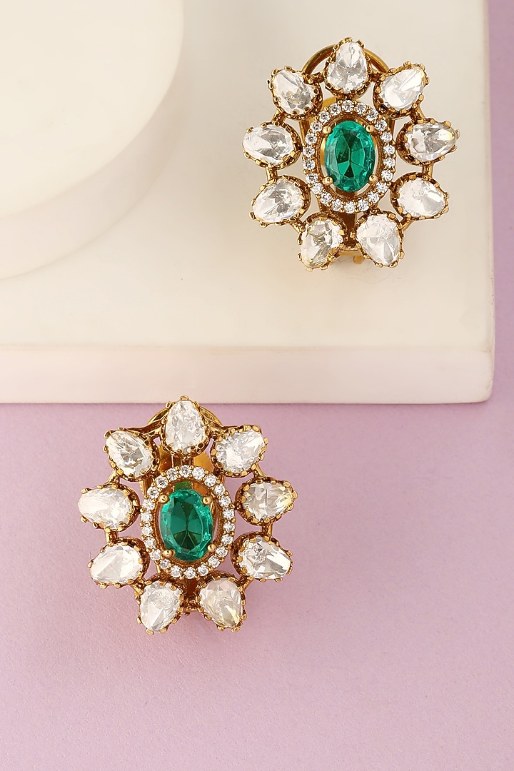 White Finish Moissanite Pendant Set In Sterling Silver by Mero at Pernia's Pop Up Shop