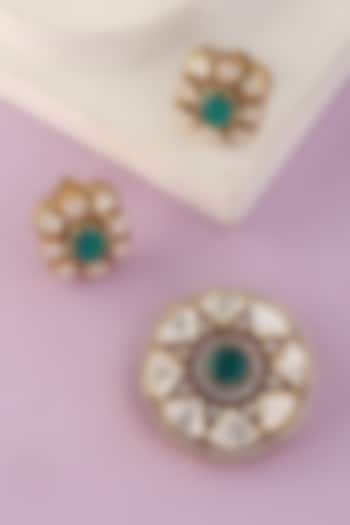 White Finish Moissanite Pendant Set In Sterling Silver by Mero at Pernia's Pop Up Shop