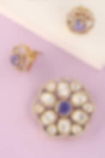 White Finish Moissanite Pendant Set In Sterling Silver by Mero at Pernia's Pop Up Shop