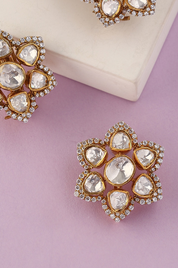 White Finish Moissanite Pendant Set In Sterling Silver by Mero at Pernia's Pop Up Shop