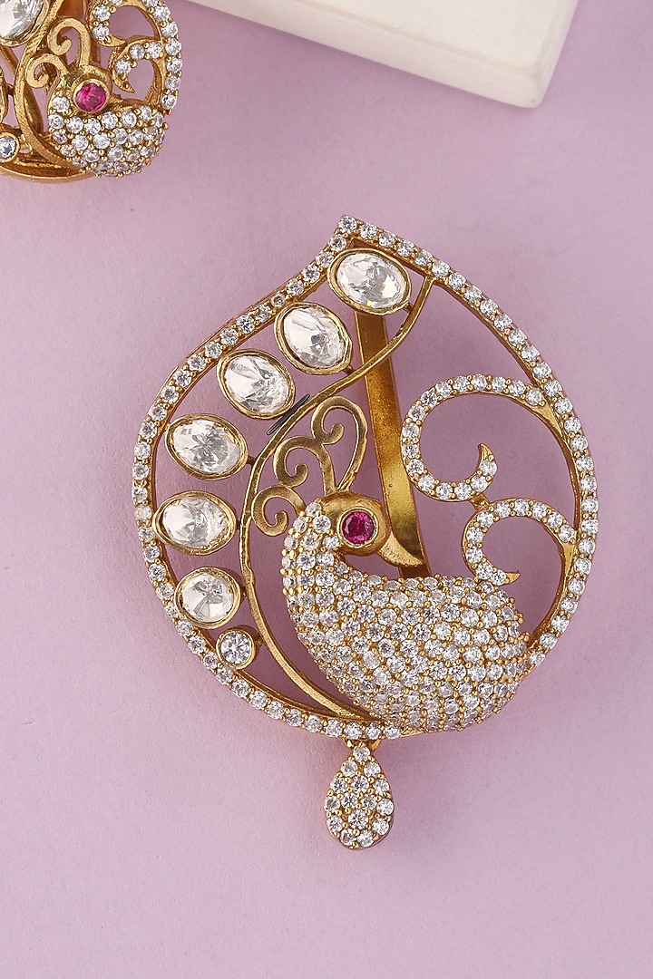 White Finish Moissanite Pendant Set In Sterling Silver by Mero at Pernia's Pop Up Shop