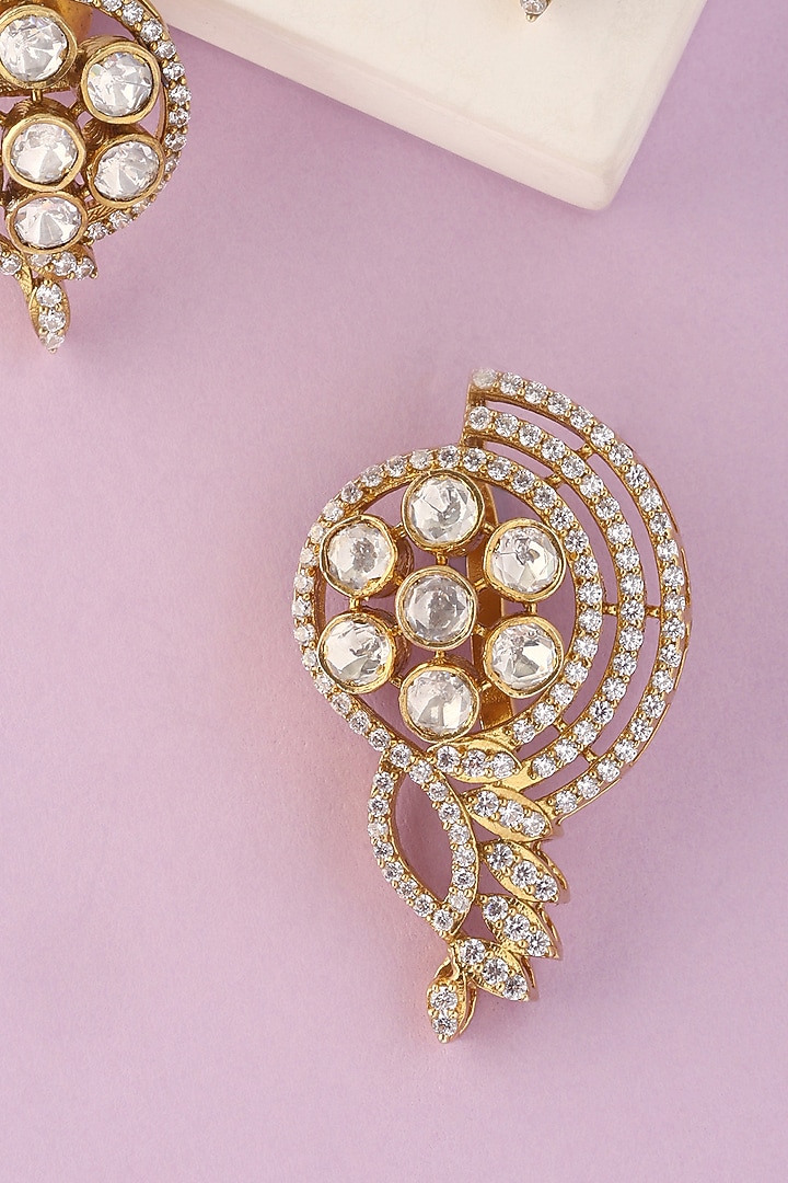 White Finish Moissanite Pendant Set In Sterling Silver by Mero at Pernia's Pop Up Shop