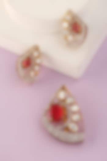 White Finish Moissanite Pendant Set In Sterling Silver by Mero at Pernia's Pop Up Shop